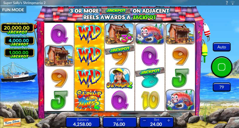 Super Sally's Shrimpmania 2 - Expanding Symbol memperluas Wild ke seluruh gulungan